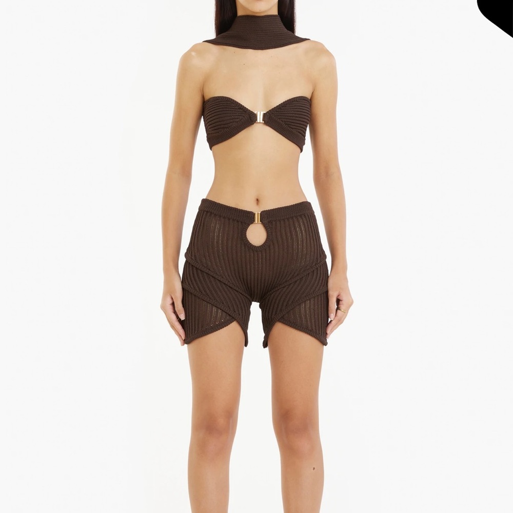RUVE BROWN VIJA BRA AND TODA SHORTS